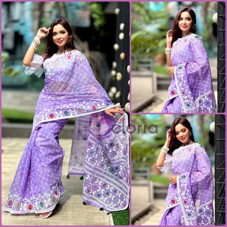 Halfsilk Saree With Blouse 4350
