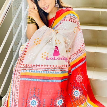 Halfsilk Saree With Blouse HS 8001