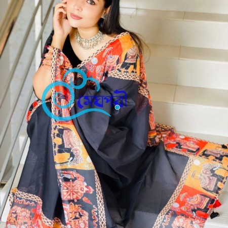 ব্লাউজ পিস সহ শাড়ী DP - 6033